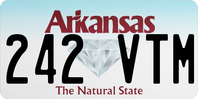 AR license plate 242VTM