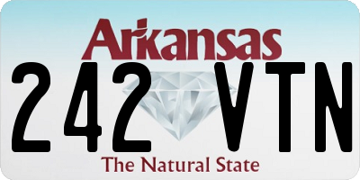 AR license plate 242VTN