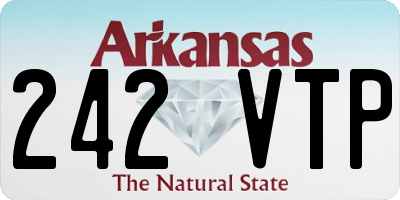 AR license plate 242VTP