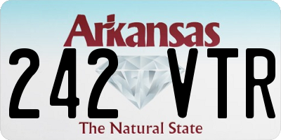 AR license plate 242VTR