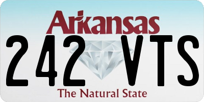 AR license plate 242VTS