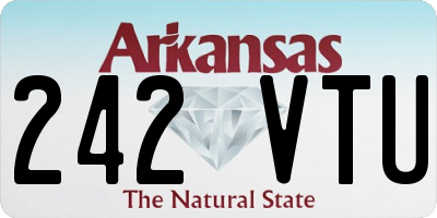 AR license plate 242VTU