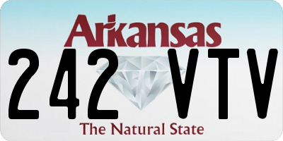 AR license plate 242VTV