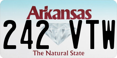 AR license plate 242VTW