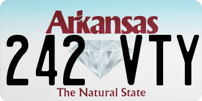 AR license plate 242VTY
