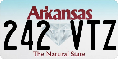 AR license plate 242VTZ