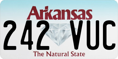 AR license plate 242VUC