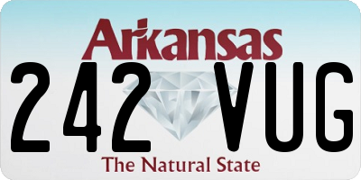 AR license plate 242VUG