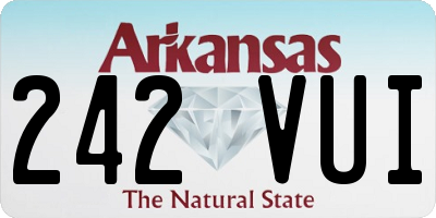 AR license plate 242VUI