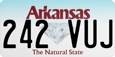 AR license plate 242VUJ