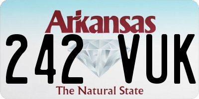 AR license plate 242VUK