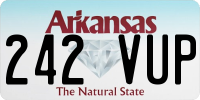 AR license plate 242VUP