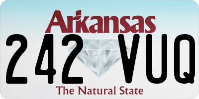 AR license plate 242VUQ