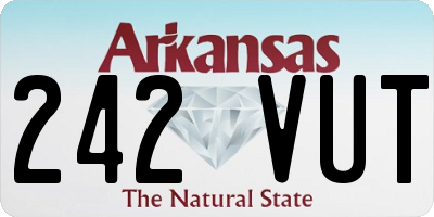 AR license plate 242VUT