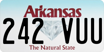 AR license plate 242VUU