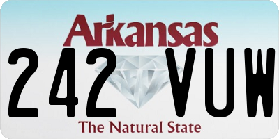 AR license plate 242VUW