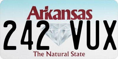 AR license plate 242VUX