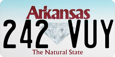 AR license plate 242VUY