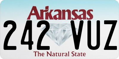 AR license plate 242VUZ