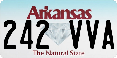 AR license plate 242VVA