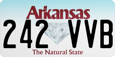AR license plate 242VVB