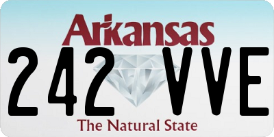 AR license plate 242VVE