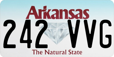 AR license plate 242VVG