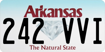 AR license plate 242VVI