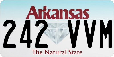AR license plate 242VVM