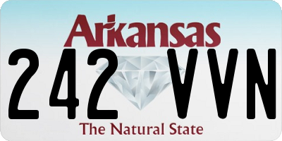 AR license plate 242VVN