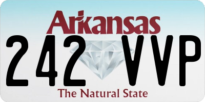 AR license plate 242VVP