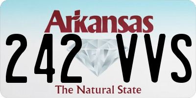 AR license plate 242VVS