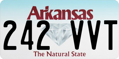 AR license plate 242VVT