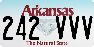 AR license plate 242VVV