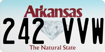 AR license plate 242VVW