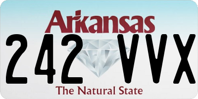 AR license plate 242VVX