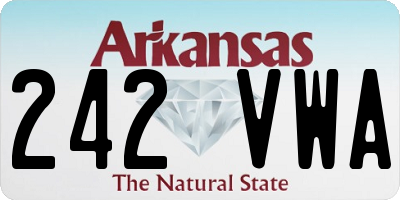 AR license plate 242VWA