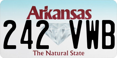 AR license plate 242VWB