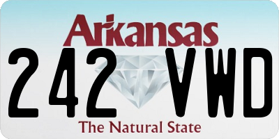 AR license plate 242VWD