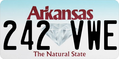AR license plate 242VWE