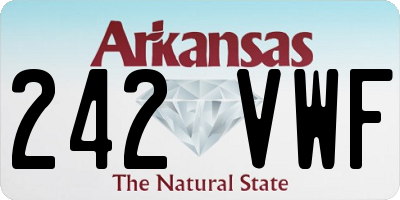 AR license plate 242VWF