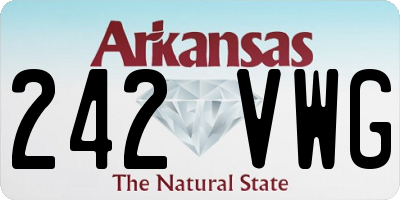 AR license plate 242VWG