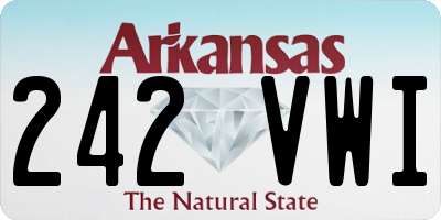 AR license plate 242VWI