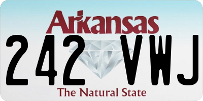 AR license plate 242VWJ