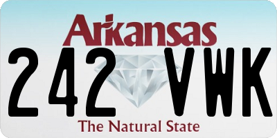 AR license plate 242VWK