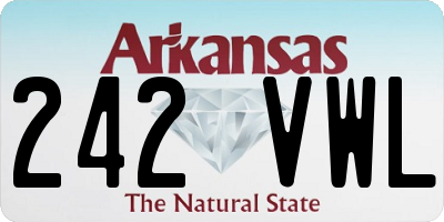 AR license plate 242VWL