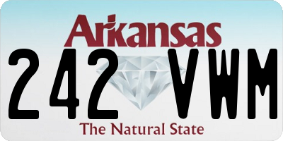 AR license plate 242VWM