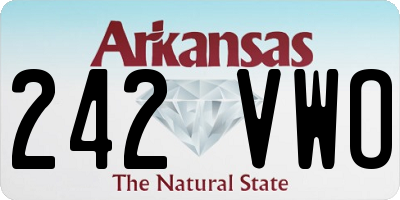 AR license plate 242VWO