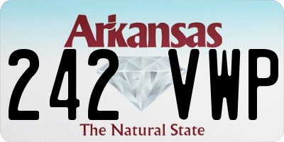 AR license plate 242VWP