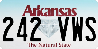 AR license plate 242VWS